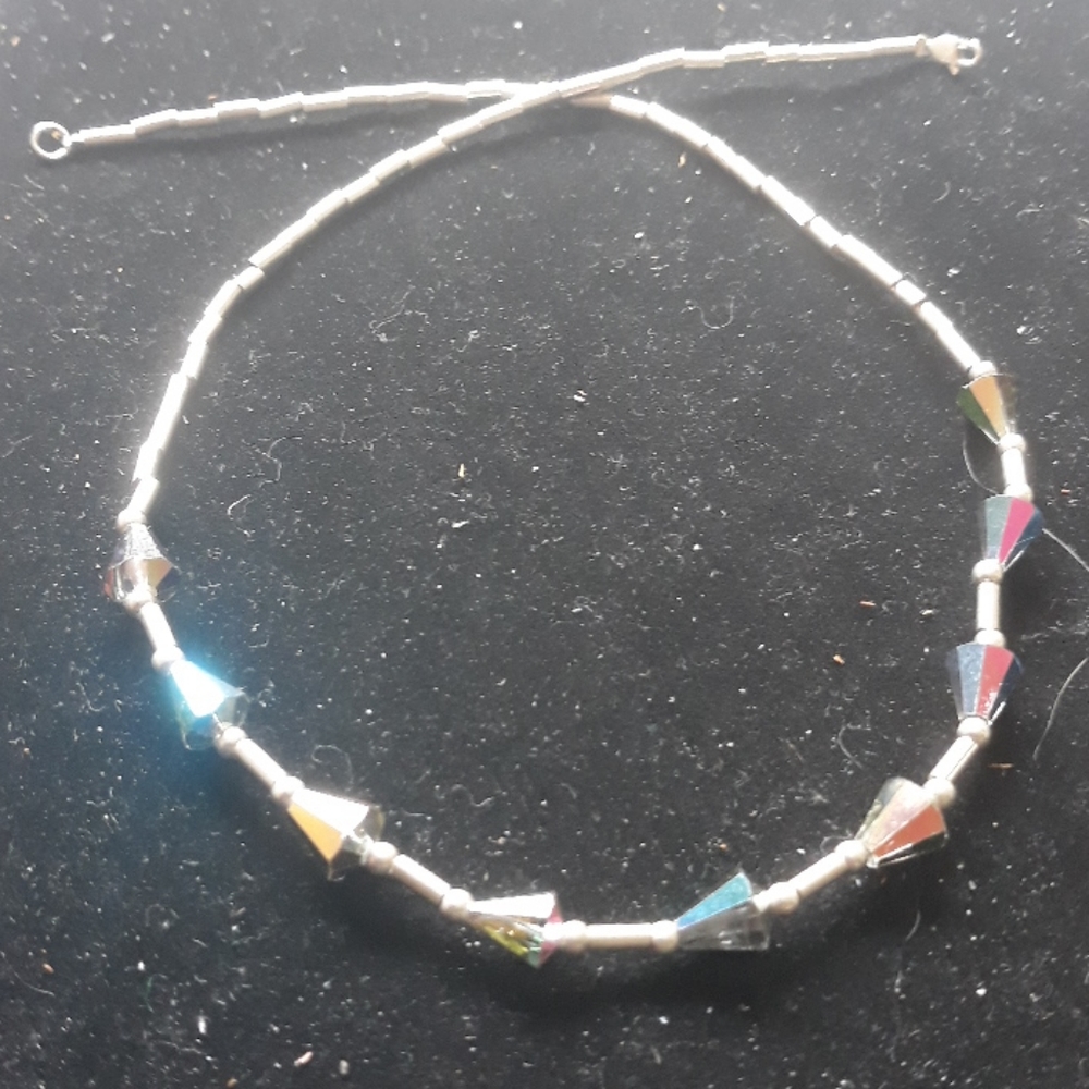 Ladies sterling silver necklace and bracelet